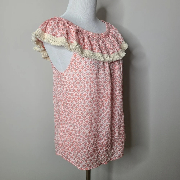 Roberta Roller Rabbit Fringe Off Shoulder Top XS - Picture 2 of 7